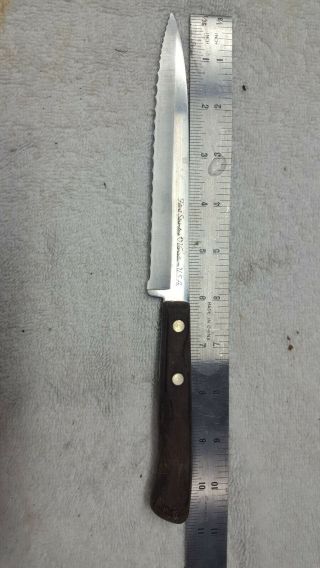 Vintage Flint Arrowhead Vanadium Usa Stainless Serrated Utility Knife