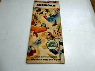Cities Service Road Map Of Michigan – 1950s