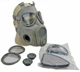 Size 3 Large Xl Full Face M10 Nbc Gas Mask Respirator Military W/ Filters,  Bag