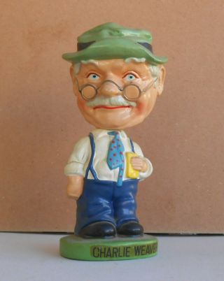 Rare Old Vintage Actor Charley Charlie Weaver Bobblehead Nodder Toy Doll Japan