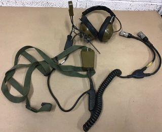 Vintage Military Surplus H - 161 C/u Radio Headset