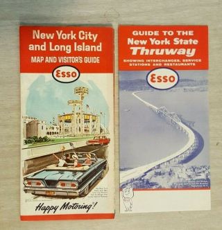 Vintage Esso Humble Oil Road Maps 1960 