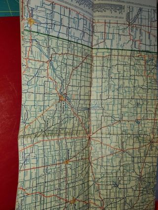 Vintage 1940’s Phillips 66 Indiana Road Map 4