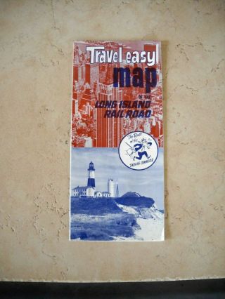 Vintage 1966 Travel Easy Map Of The Long Island Railroad