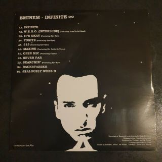Eminem - Infinite ltd 12” LP,  Translucent Blue,  Record Album 2