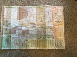 Vintage Phillips 66 Road Map North And South Dakota 1978 Edition