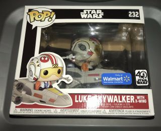 Funko Pop Star Wars Walmart Exclusive Luke Skywalker With X - Wing 232