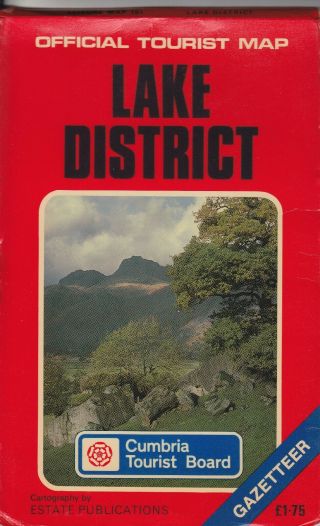 Vintage Tourist Map Of The Lake District