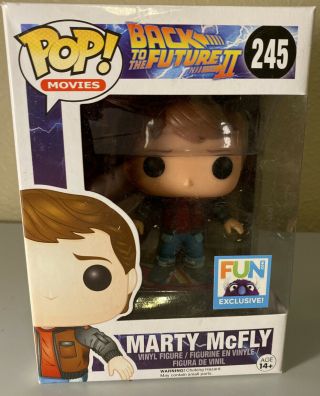 Funko Pop Fun Exclusive Marty Mcfly W/ Hoverboard Rare Back To The Future