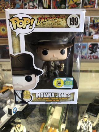 Funko Pop Indiana Jones 199 Sdcc 2016 Exclusive Lucasfilms Disney Box