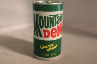 Rare Vintage Mountain Dew 9.  5 " Can Coin Bank / Display / Metal / Give Me A Dew
