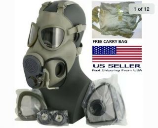 Military Czech Full Face Nbc Filters Gas Mask Respirator M10m Drinking Tube,  Bag