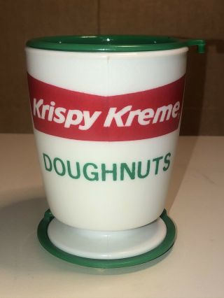 Rare Vintage Krispy Kreme “whirley” Coffee Travel Mug With Holder Base
