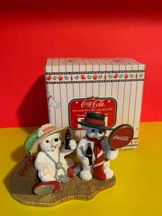 Coca - Cola Polar Bear Cubs Figurine You Bring Out The Best In Me W/box