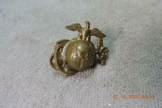 Old Usmc Ega Us Marine Corps Screw Back Cap Badge