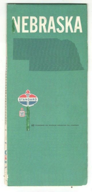 Vintage Standard Oil Gas Station Nebraska Road Map Travel Brochure Rm2