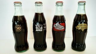 4 Vintage Coca Cola Coke Nhis - Homestead - Ky Lake - Rockford Speedways Nascar 8 Oz.