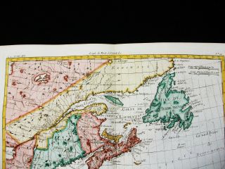 1770 BONNE - Map of NORTH AMERICA,  CANADA,  NOVA SCOTIA,  HALIFAX,  ACADIA 3