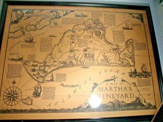 Rare 1926 Lloyd Coe Map Of Martha 
