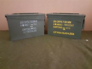 Ammo Can (2 Pack) Once Military 7.  62 / 30 Cal M19a1
