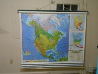 Nystrom School 4 - Layer Pull Down Map Western Hemisphere 1lcw / Nys0553 - Wbnys