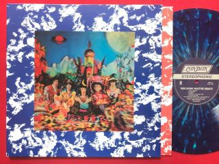 Rolling Stones Their Satantic Majesties Request Lp (2018) 3d Blue Splatter Vinyl