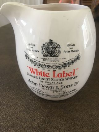 White Lablel Dewars Scotch Whiskey Pub Jug