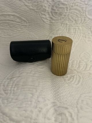 Vintage Brass Salt Pepper Or Spice Grinder Made In Italy Small Leather Case