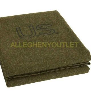 Us Military Army Emergency 100 Wool Blanket Od Green 60x80