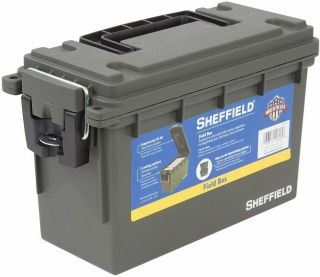 Sheffield Field Ammo Storage Tool Box Case Tackle Chest Bin Container Hunting Gr