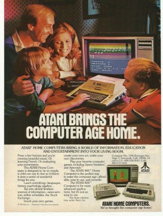 1981 Print Ad Atari 400 Home Computer Vintage Advertisement 80 