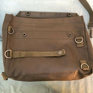Vintage Army Military Bag ST 76 Satchel Green Waterproof Shoulder Strap Germany 3