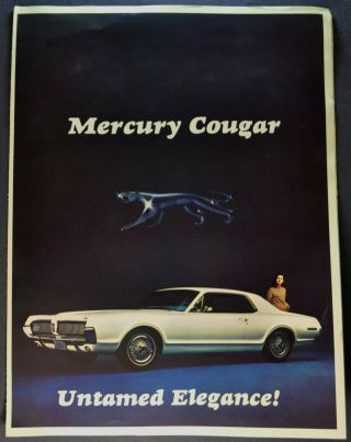 1967 Mercury Cougar Sales Brochure Folder 67 Not A Reprint