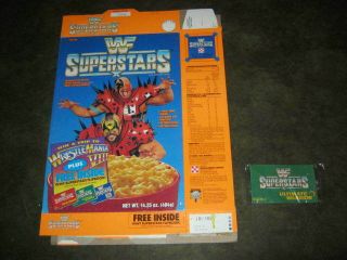 World Wrestling Federation Wwf Cereal Box With Flip Book 1991