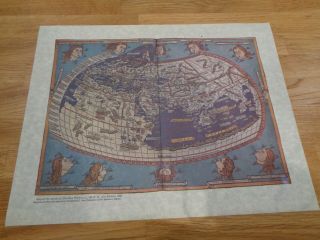 " Map Of The World " By Claudius Ptolemy - Pristine