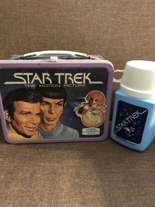 Vintage 1980 Star Trek Motion Picture Metal Lunchbox & Thermos C9,  R6 Nr