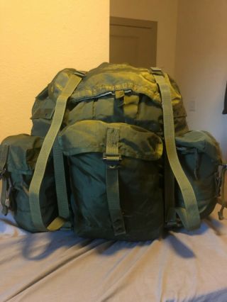 Us Army Gi Military Issue Alice Pack Rucksack Backpack Nylon Canvas No Frame