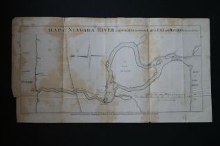 Map Of Niagara River 1849 By Geo.  Dember And R.  H.  Pease Lithographers Albany