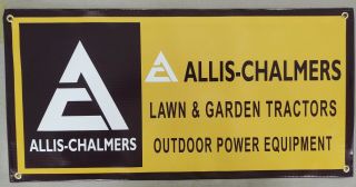 Allis - Chalmers Lawn & Garden Tractor Banner - (outdoor Power Equip. ) 24 " X 12 "