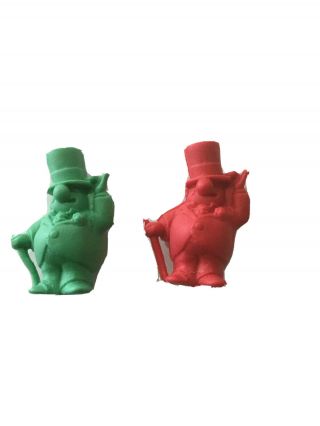 Red And Green Early 1970’s Fritos Wc Fields Pencil Erasers - Never Met A Pencil
