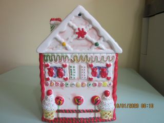 Vintage MSRF Inc Holiday Gingerbread House Cookie Jar 3