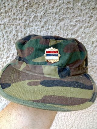 Cap With Badge Serbian Volunteers From War In Bosnia
