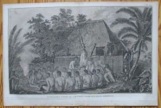 J.  Cook Print 1st Edition Captain Cook Gifts Hawaii - 1774