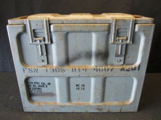Military Surplus 30 Cal - Smal Arms Ammo - Large Ammo Can Box 100 Steel