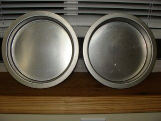 2 Vintage Rema 9 " X 1 3/4 " Aluminum Round Insulated Air - Bake Cake Pans