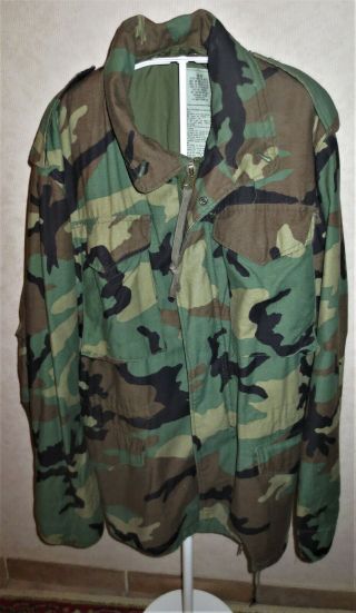 Size Small - Long U.  S.  Military Woodland Camo Field Jacket