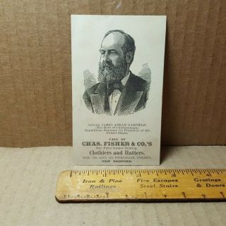Vintage Victorian Trade Card - James A Garfield For President