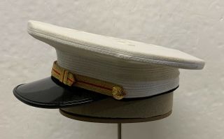 USMC Officer ' s Dress White Hat,  7 1/4 3