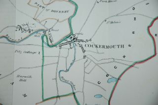 1830.  Cockermouth.  Report On The Borough With Dawson Map/plan Of District