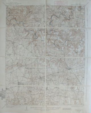 1923 Usgs Topo Map Mammoth Cave Kentucky Green River Railroad Ferries